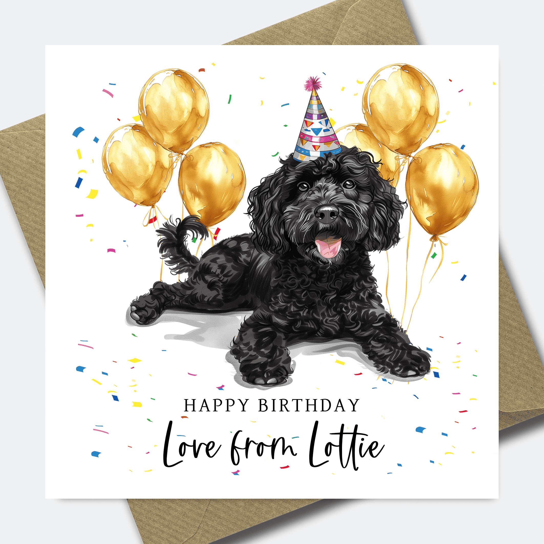 Dog Birthday Card - Personalised Dog card for Dad or Mum - him her son daughter - Picture 16 of 41