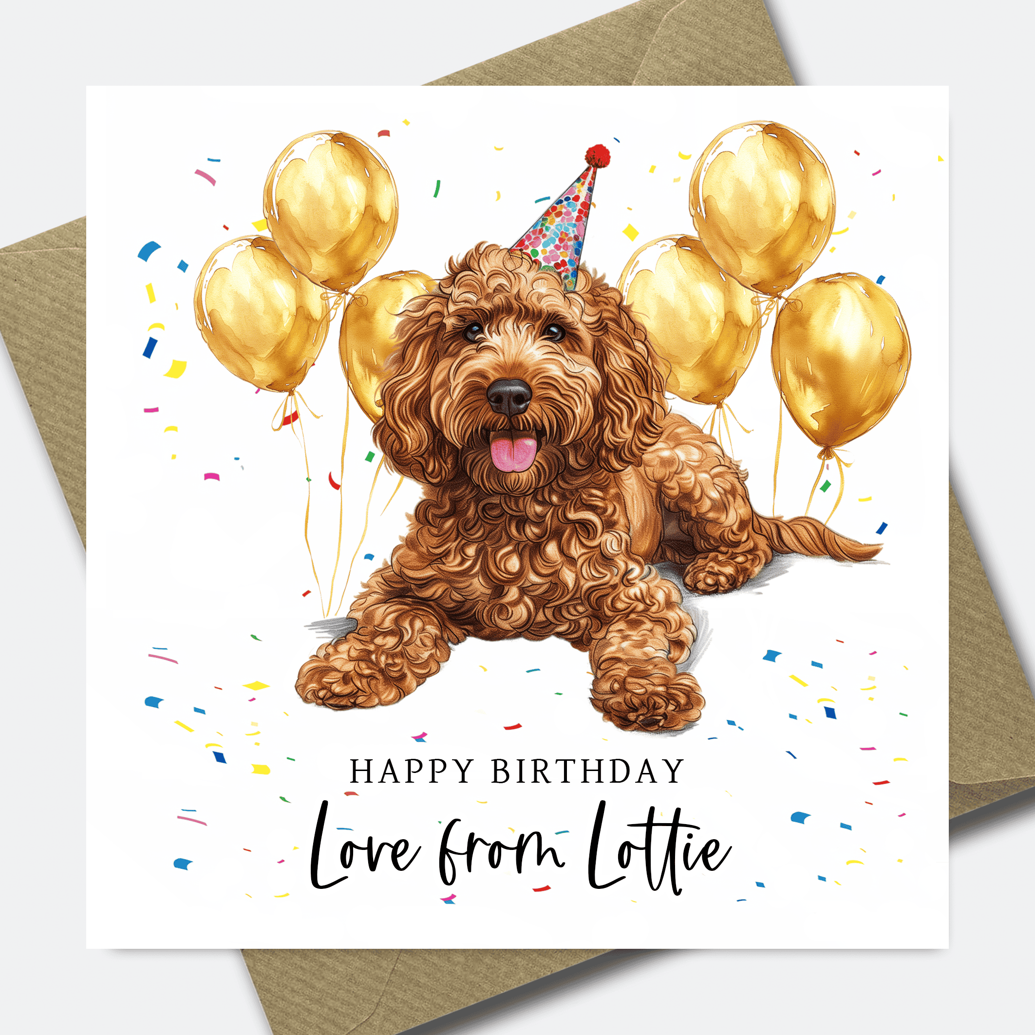 Dog Birthday Card - Personalised Dog card for Dad or Mum - him her son daughter - Picture 19 of 41