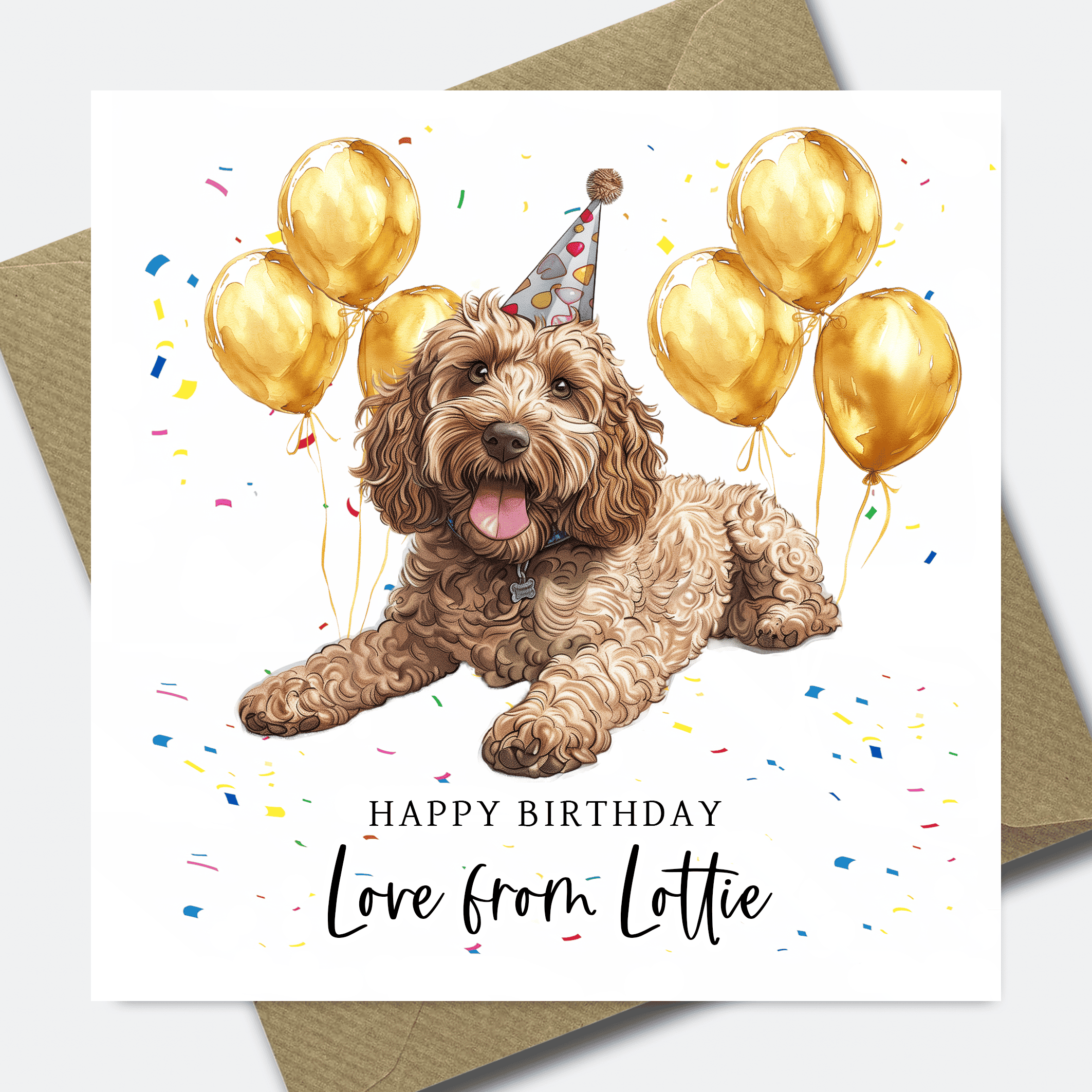Dog Birthday Card - Personalised Dog card for Dad or Mum - him her son daughter - Picture 15 of 41