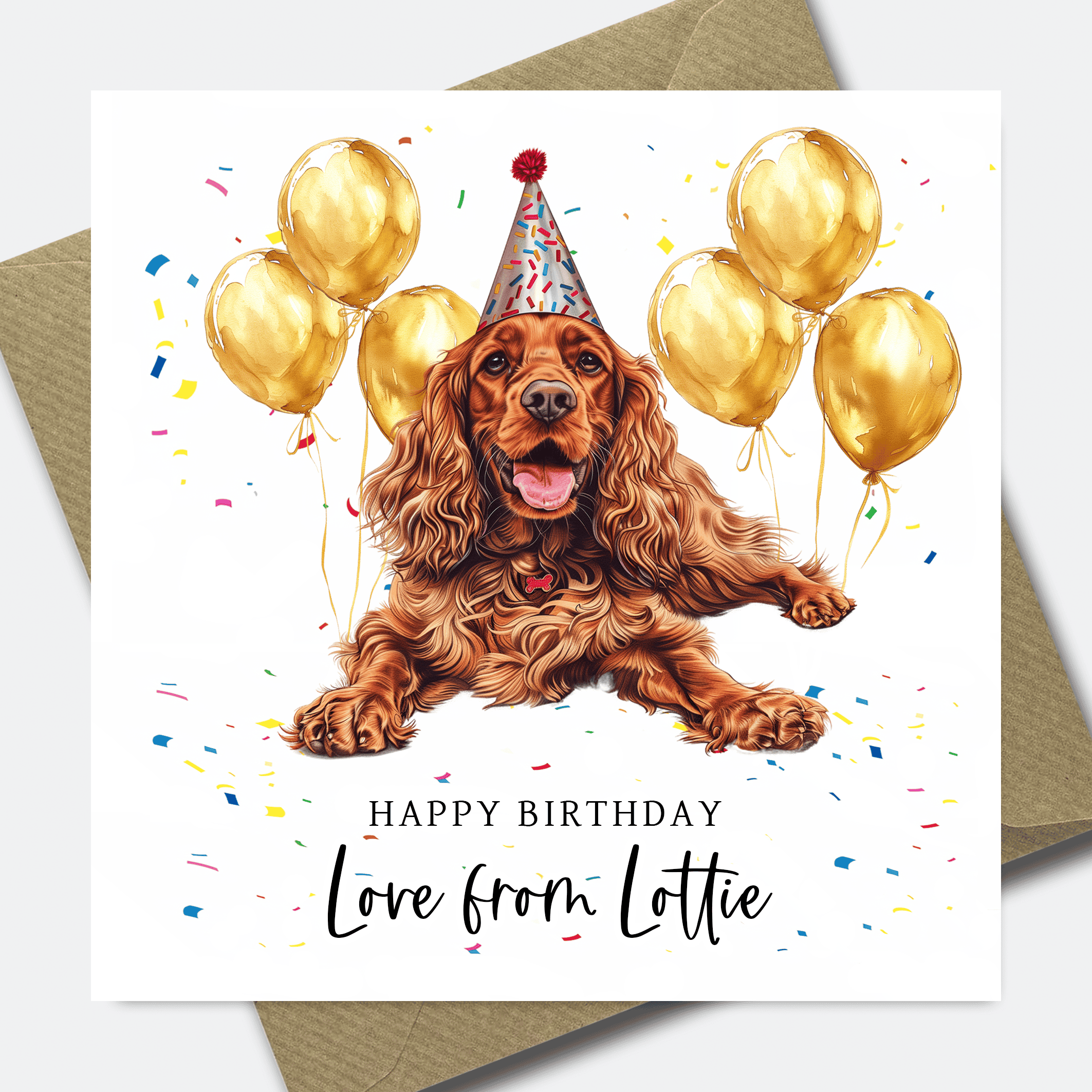 Dog Birthday Card - Personalised Dog card for Dad or Mum - him her son daughter - Picture 21 of 41