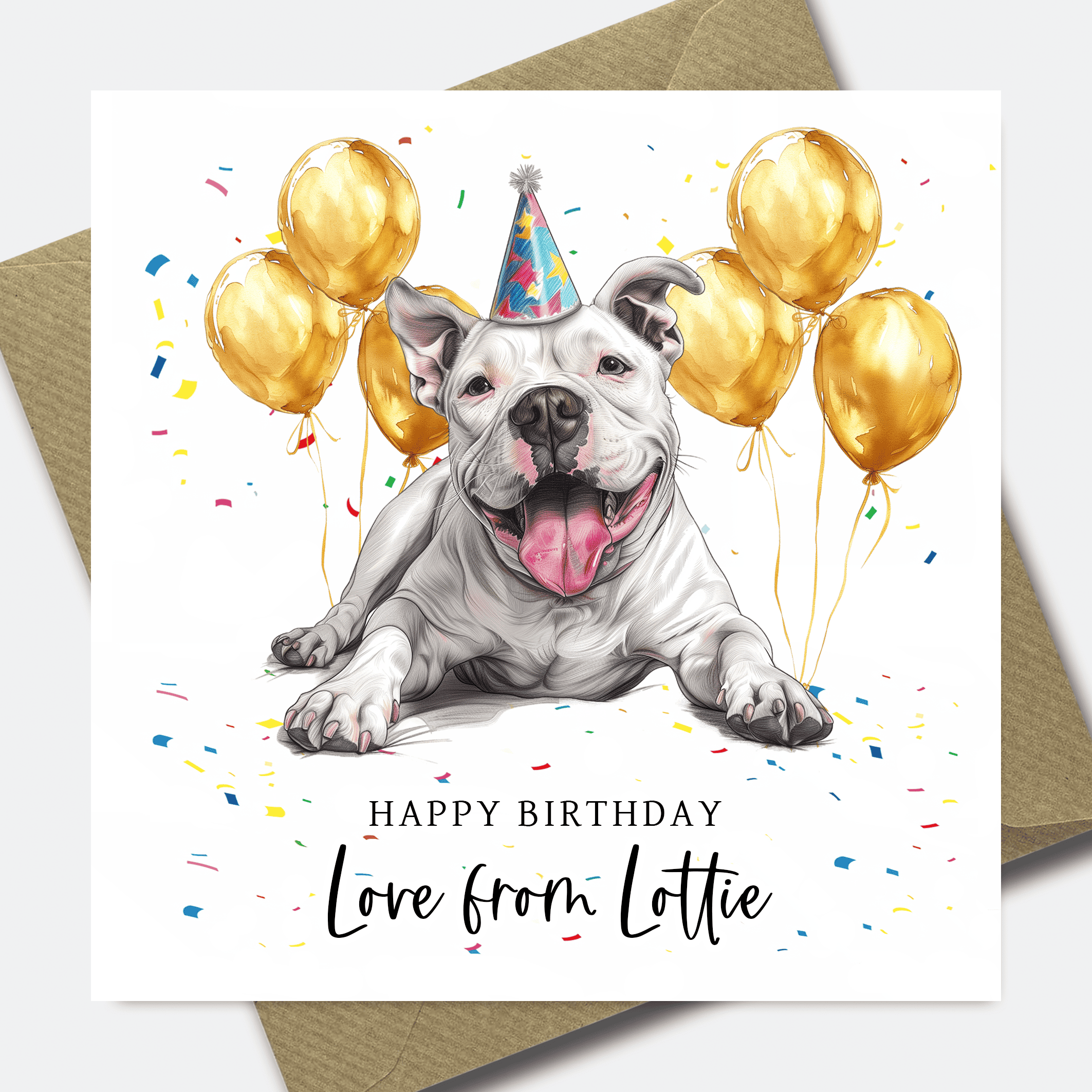 Dog Birthday Card - Personalised Dog card for Dad or Mum - him her son daughter - Picture 41 of 41