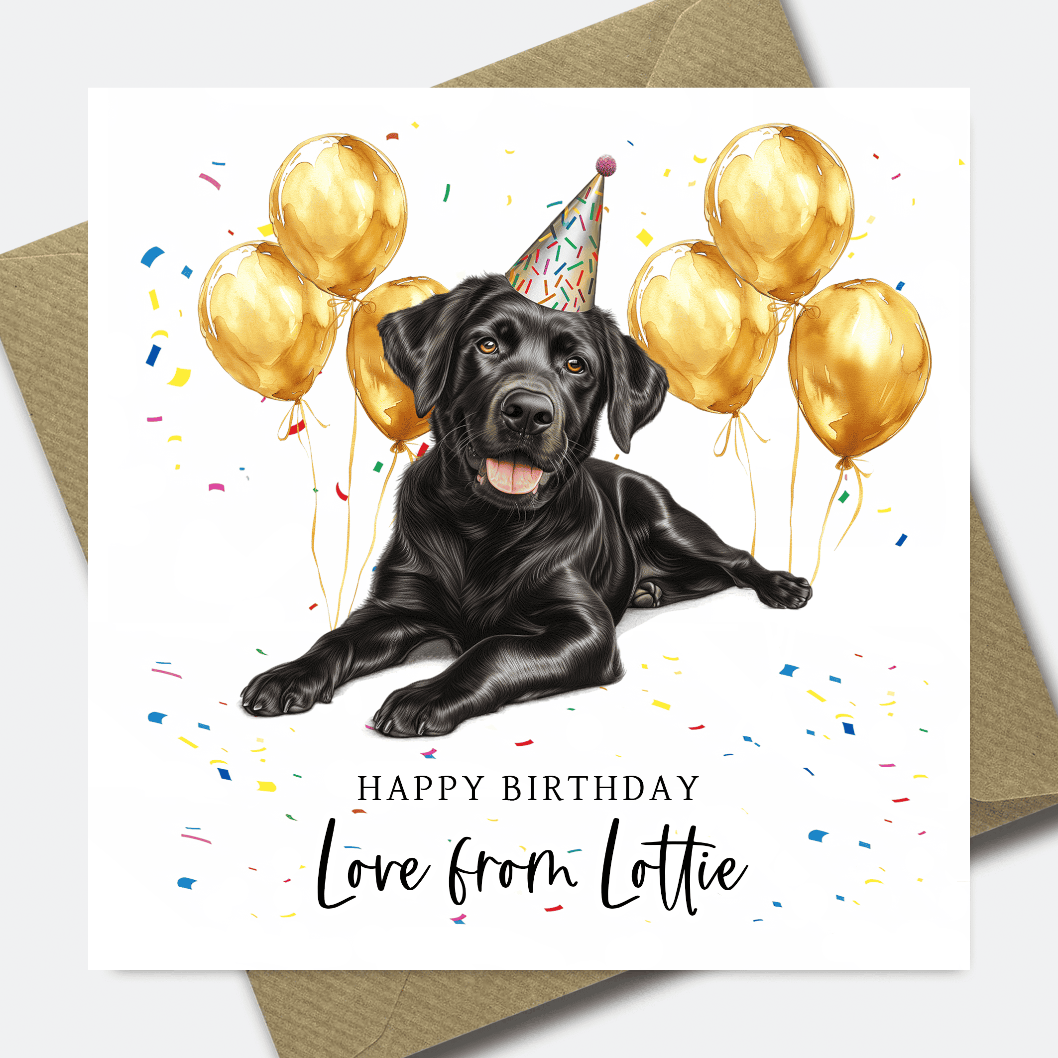 Dog Birthday Card - Personalised Dog card for Dad or Mum - him her son daughter - Picture 31 of 41