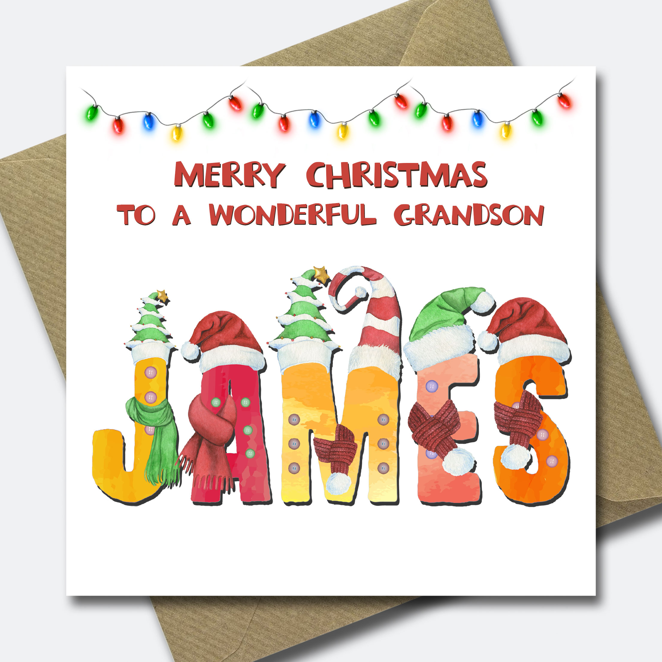 Personalised Christmas Card for Grandson Granddaughter Child Niece Nephew Son - Picture 18 of 33