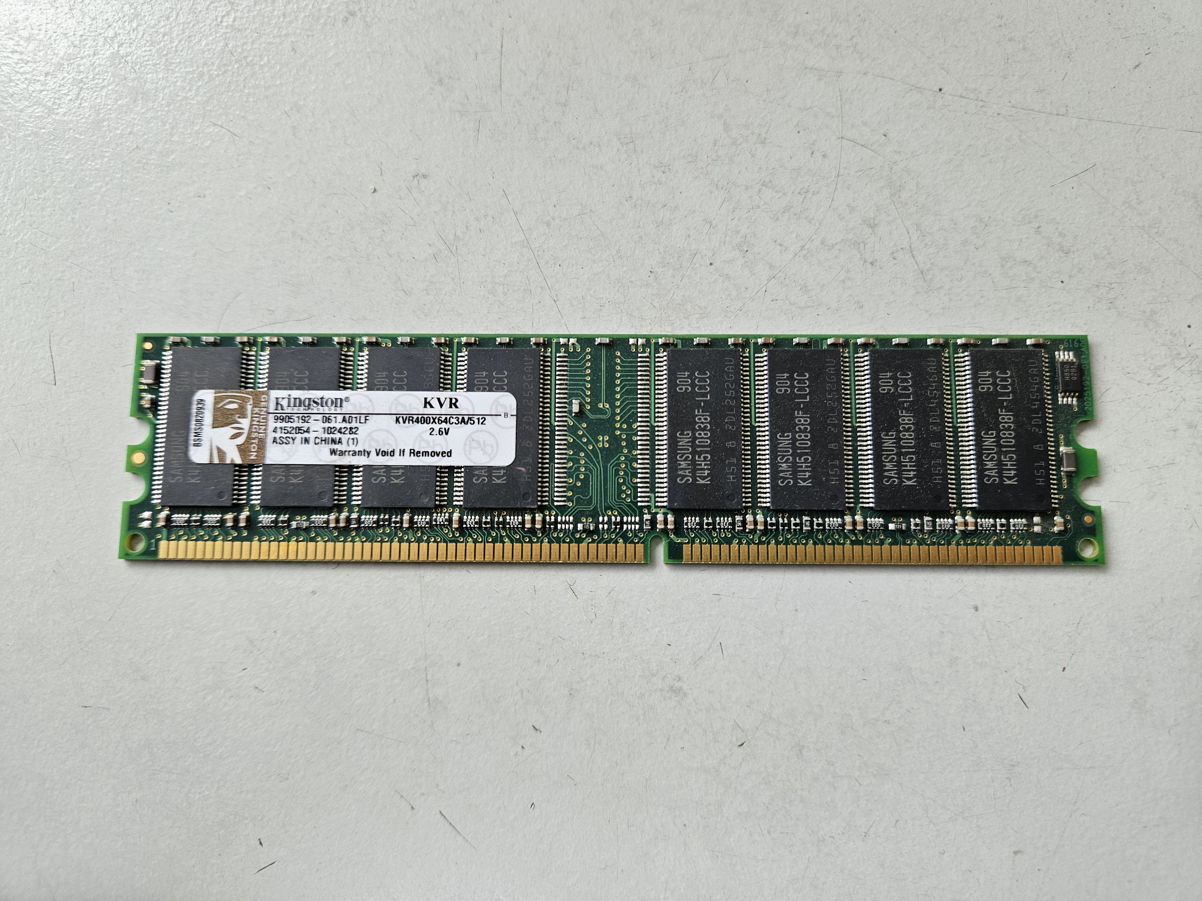 Kingston 512MB PC3200 DDR-400MHz DIMM ( KVR400X64C3A/512 99U5193