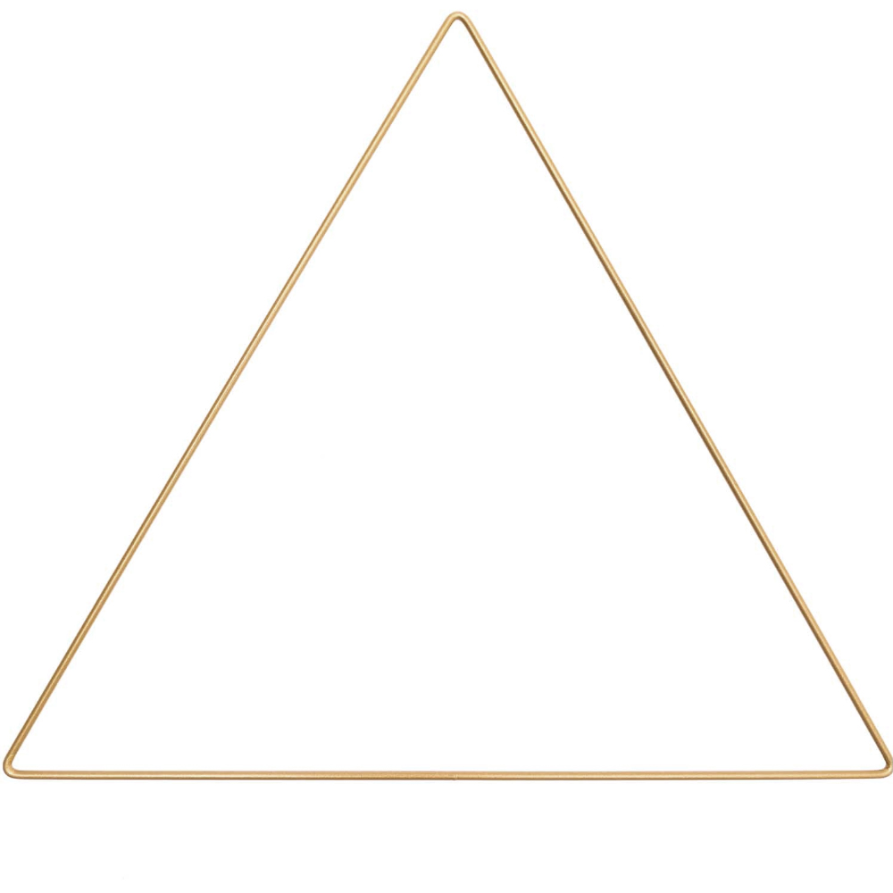 20cm-30cm Metal Triangle in White, Matt Gold or Grey Hoop for Crafts ...