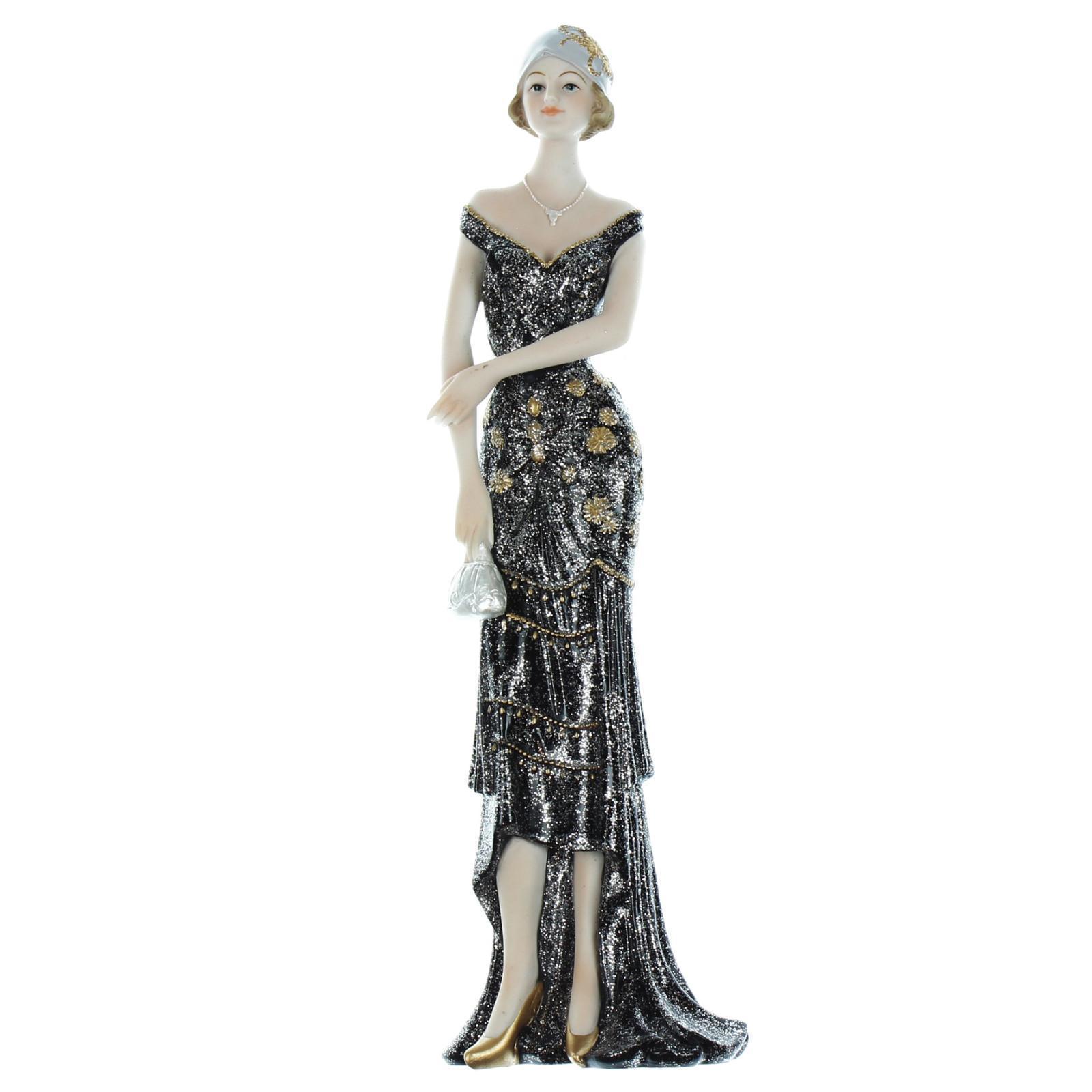 Art Deco Broadway Belles Lady Figurine Blue Teal Colour #00