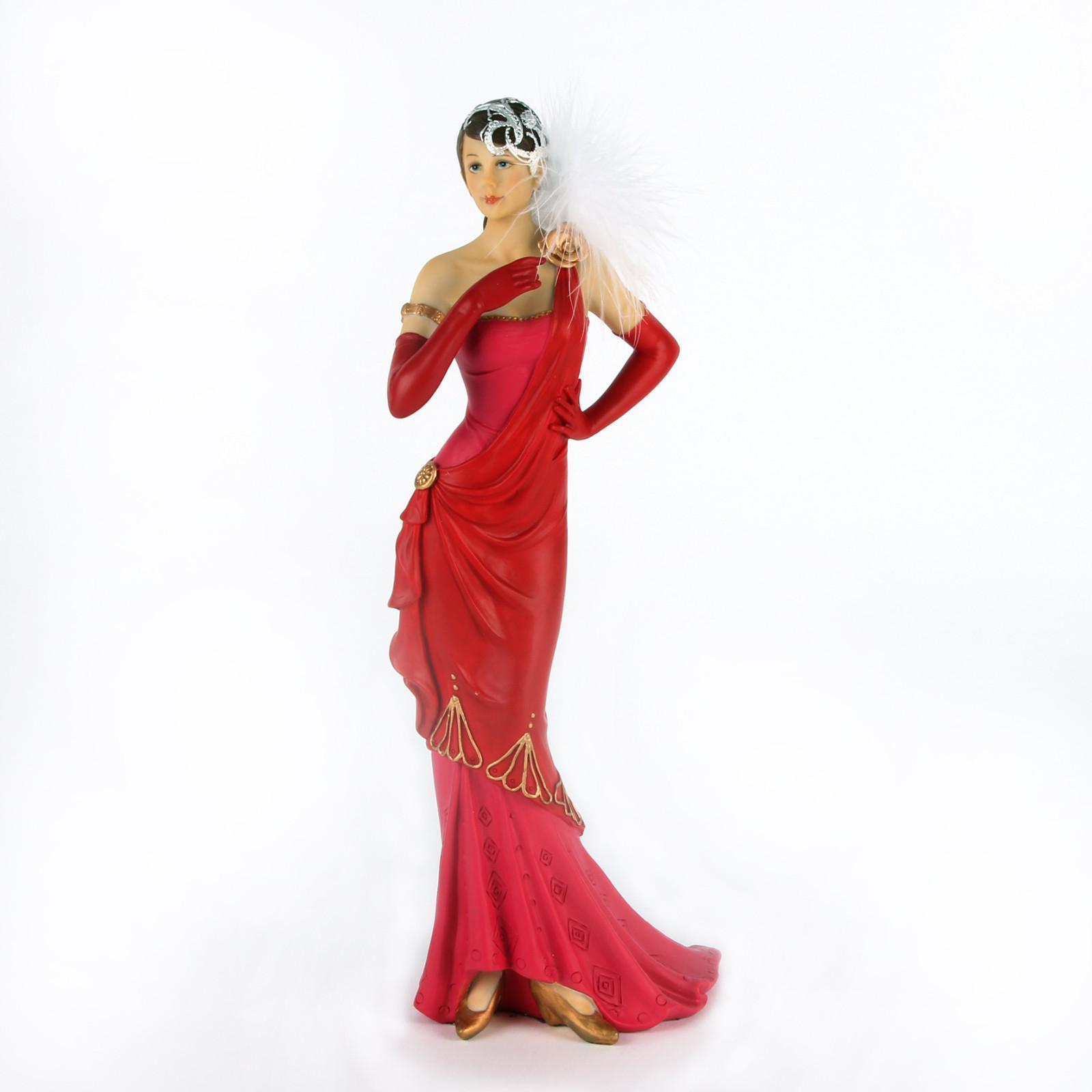 Stunning 1920's Art Deco Charleston Lady Figurine Ornament 30cm Boxed