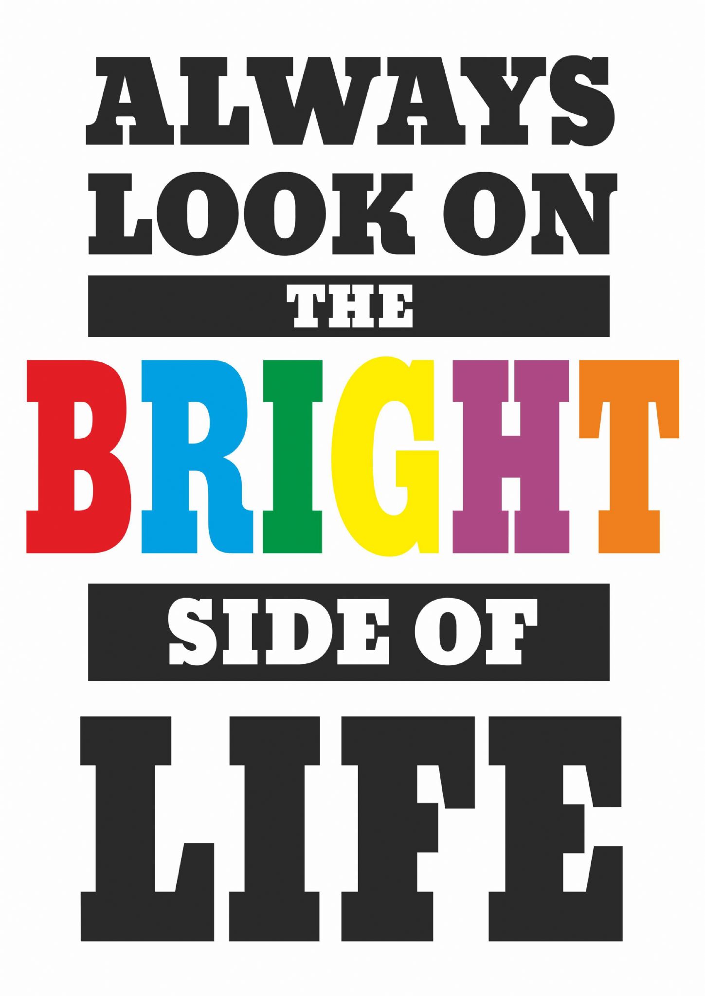 Always Look On The Bright Side Of Life Monty Python Metal Plaque Wall Sign Steel Ebay