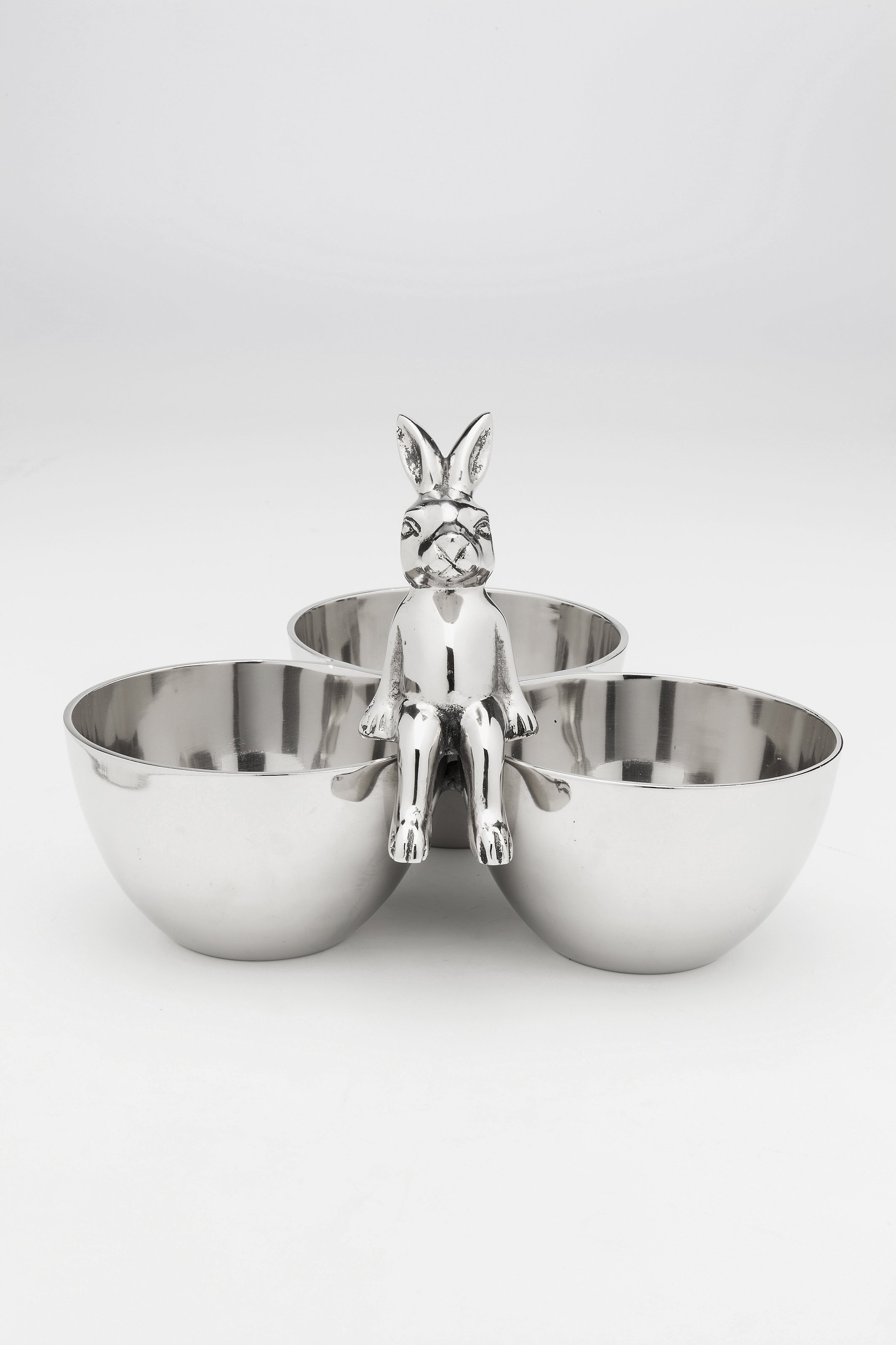 Silver Metal Snack Sweet Dish Dipping Serving Tray Appetizer Bowls