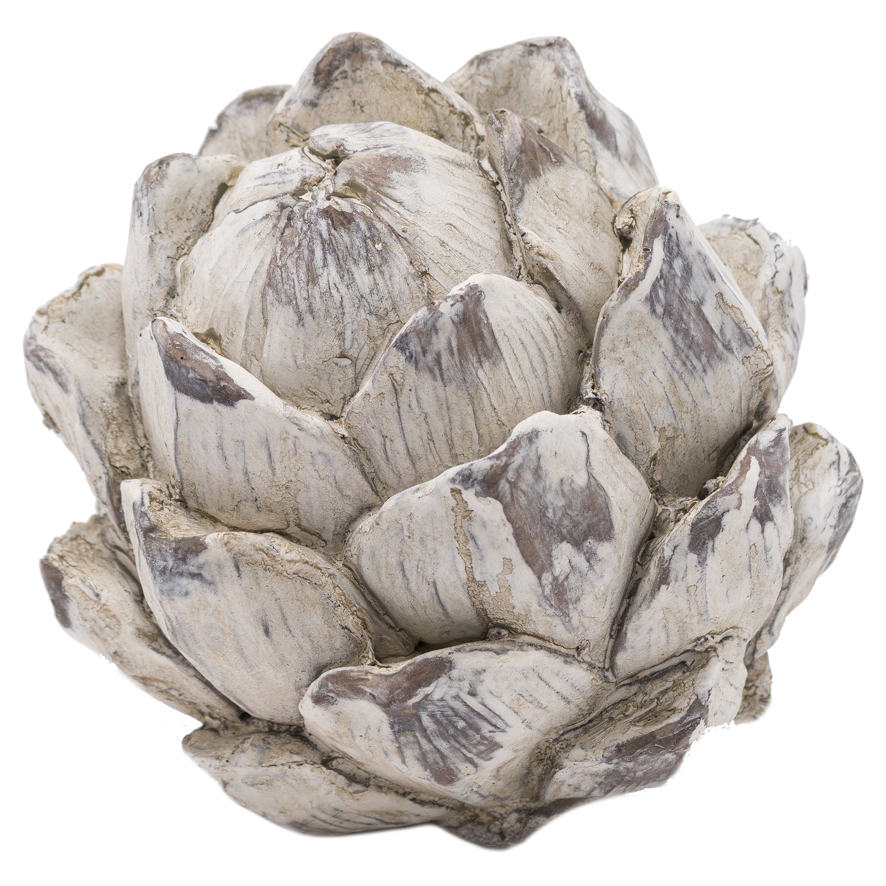 Ceramic Artichoke Cone Ornament Antique White Vintage Decorative Style