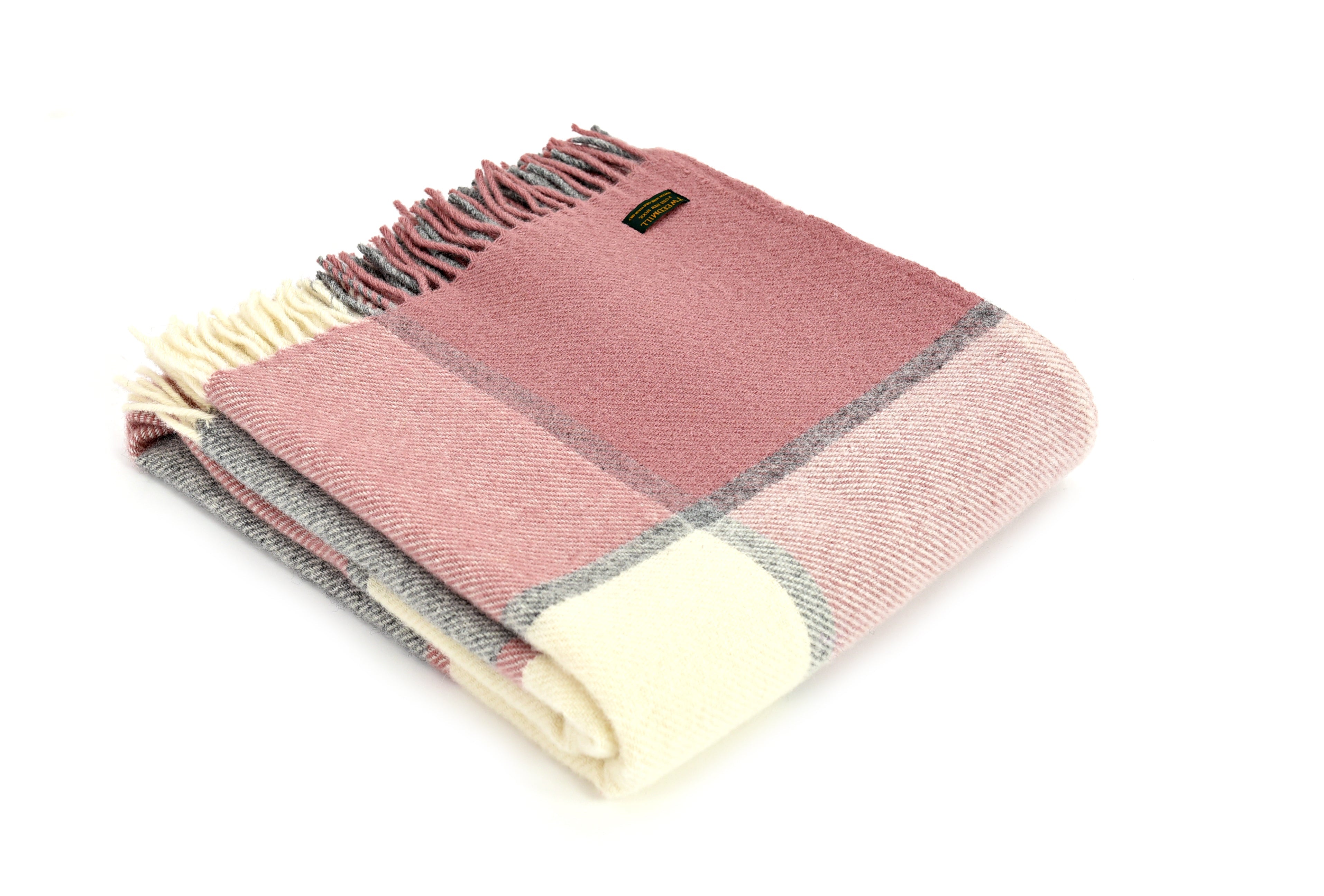 Tweedmill Pure New Wool Block Check Throw - Various Colours - Picture 5 of 5
