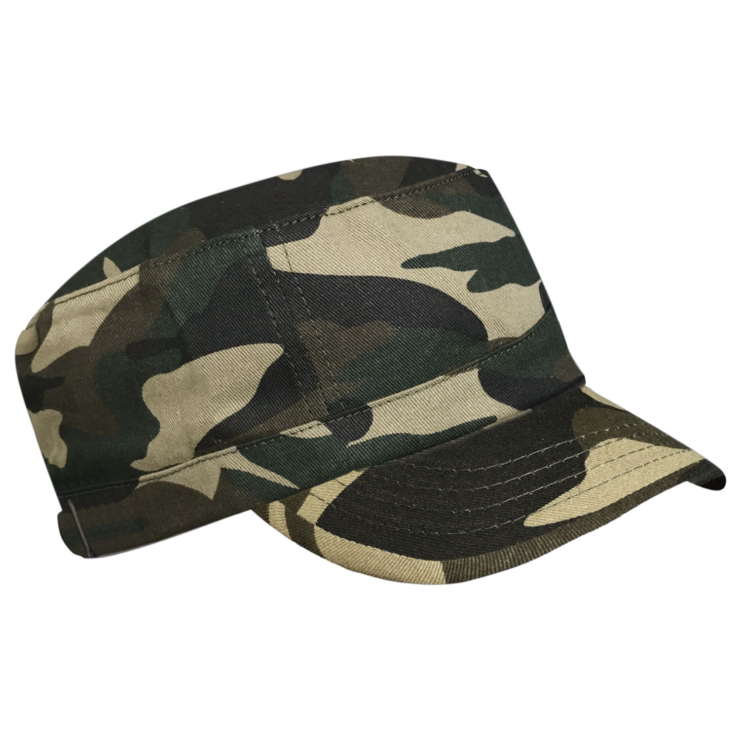 MENS LADIES WOMENS GIRLS MILITARY ARMY STYLE CAP PLAIN COTTON CADET