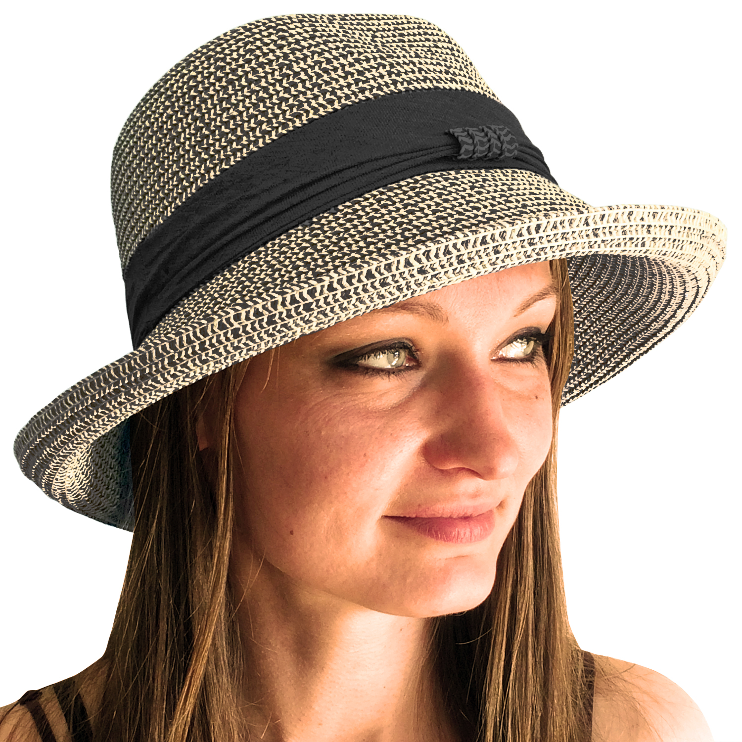 Floppy Foldable Ladies Women Straw Beach Sun Summer Cloche Hat Bowler Cap