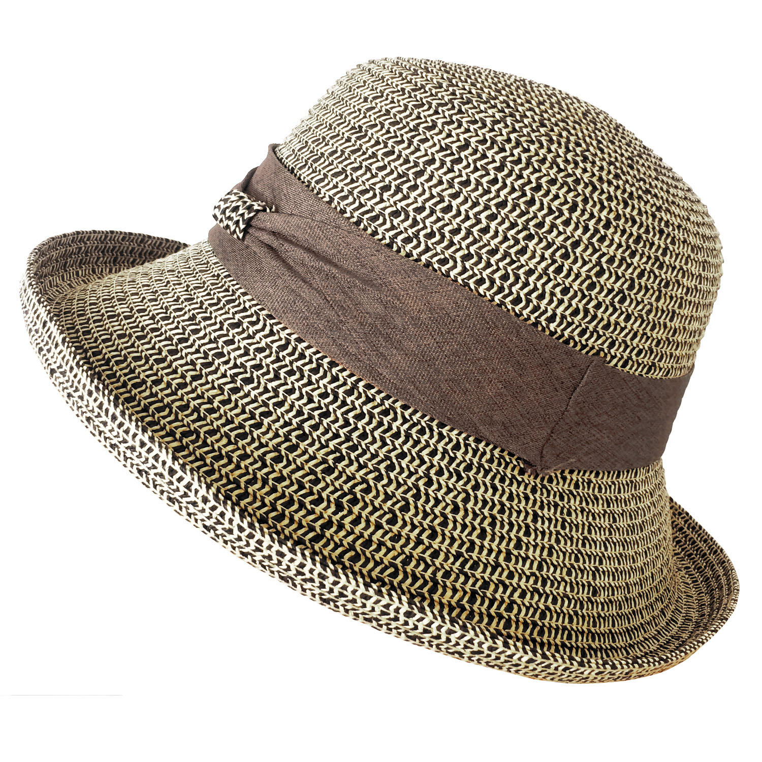 Ladies Womens Travel Summer Sun Straw Hat Foldable Brim Fedora Trilby Bowler