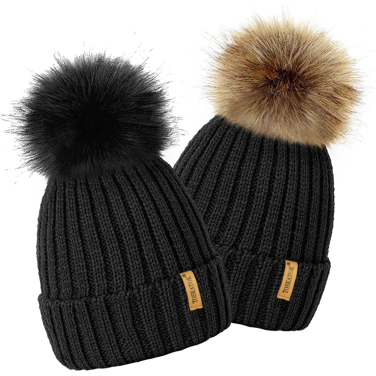 beanie with interchangeable pom pom