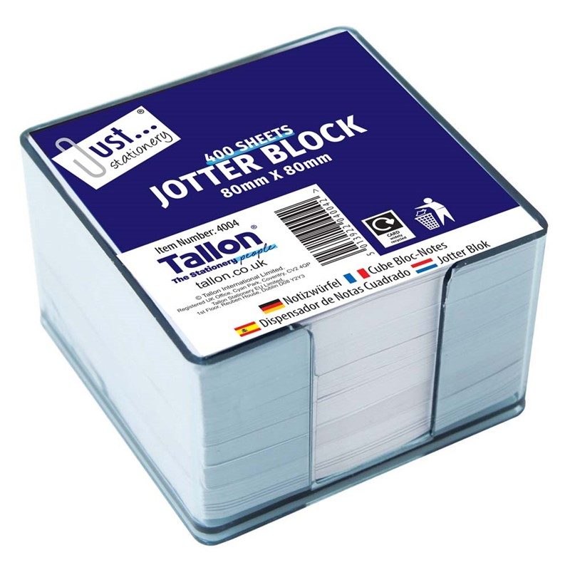 Just Stationery Jotter Block - Memo Pad Paper Office Holder 400 Sheets Notes - 1