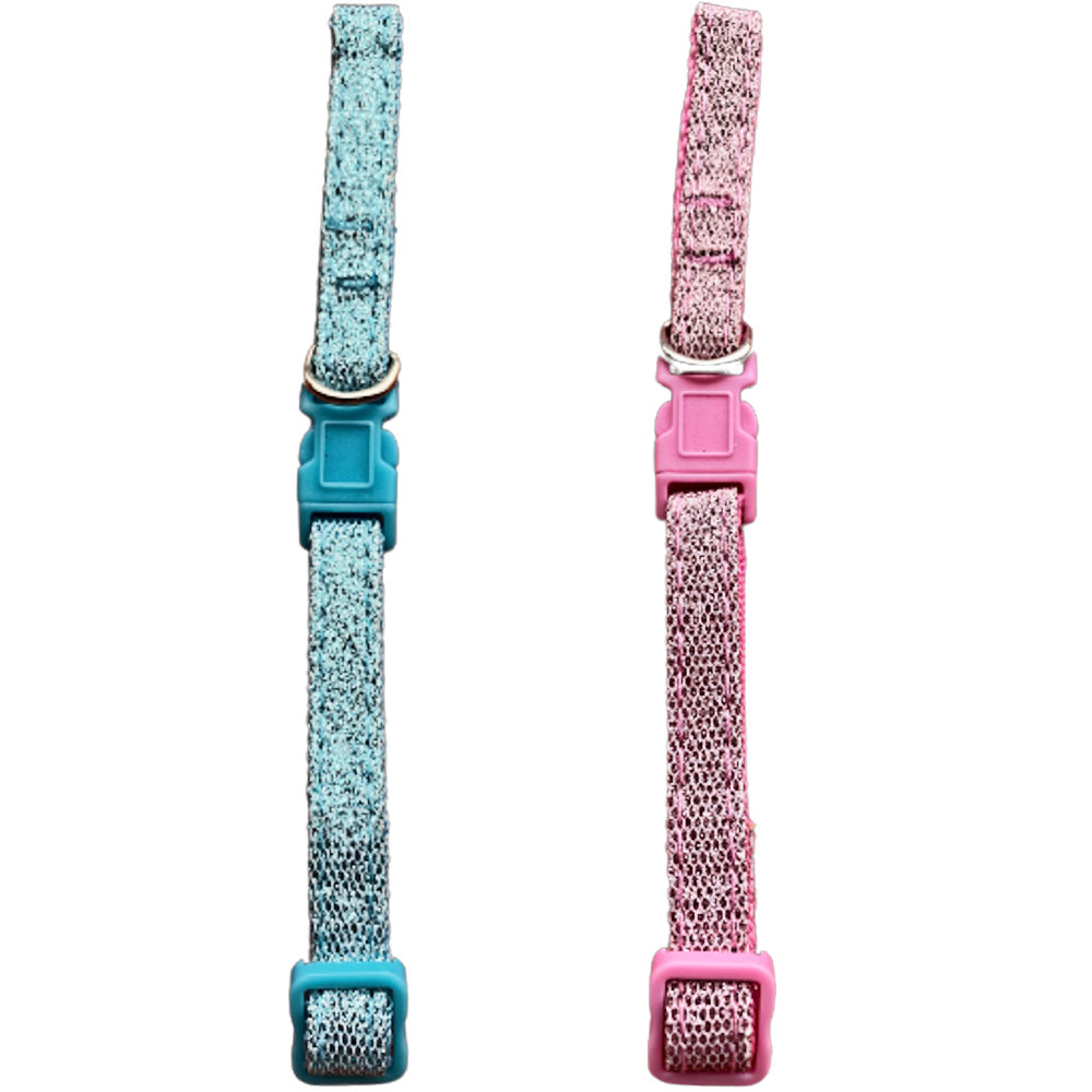 Sparkly Cat Collars - Glitter One Size Cats Adjustable Safety Quick Release Cute - 1