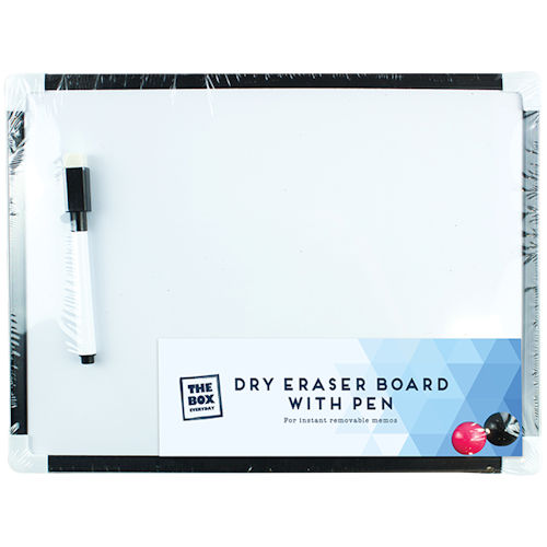 White Board & Pen Set 4 Piece - Drawing Board Small Mini Whiteboard Kids Drywipe - 1