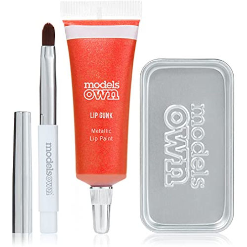 Models Own Lip Gunk Metallic Lip Paint Lava No.01 - Red Bright Lips Lipgloss - 1