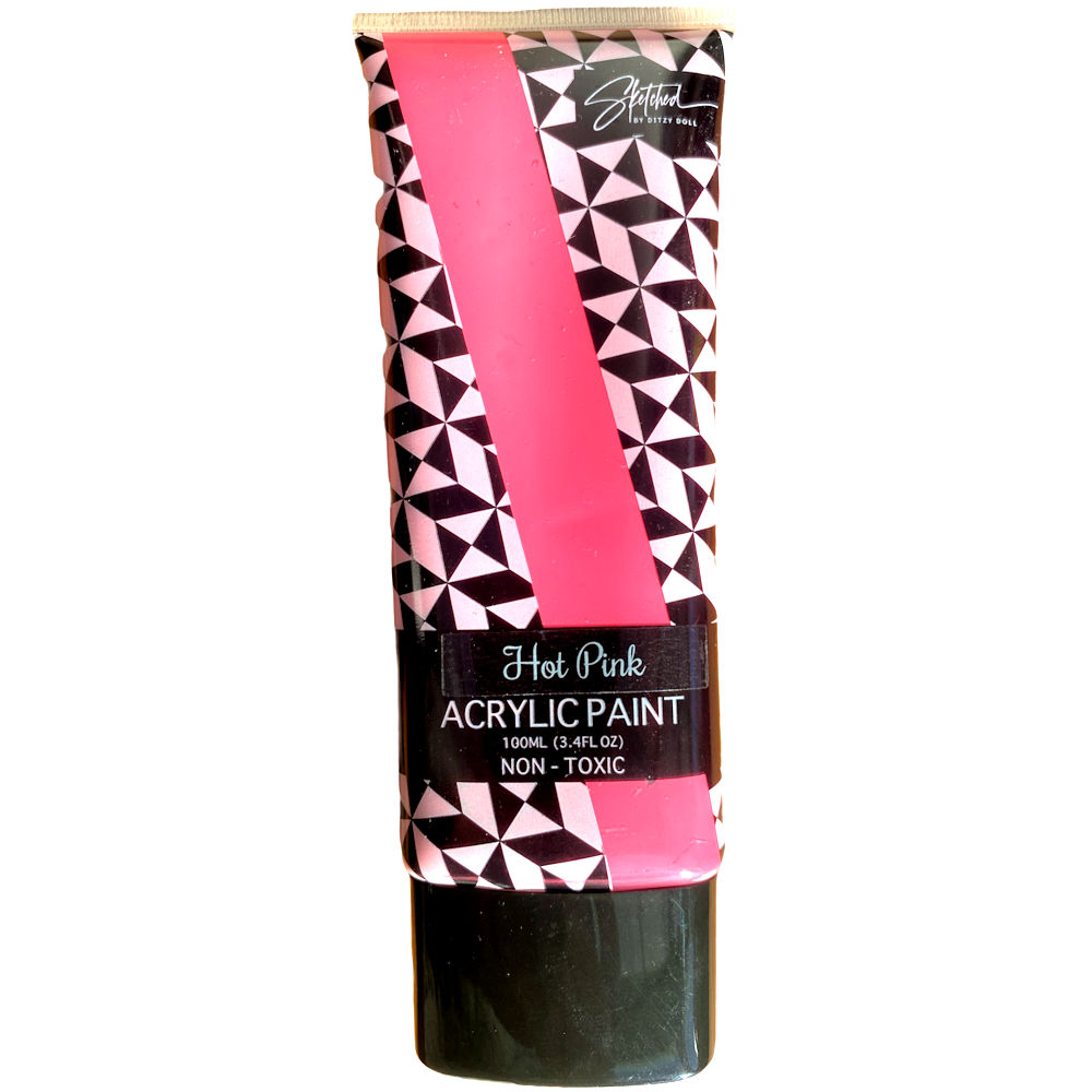 100ml Acrylic Paints Tube Colours Bright Gold Silver Craft Non Toxic