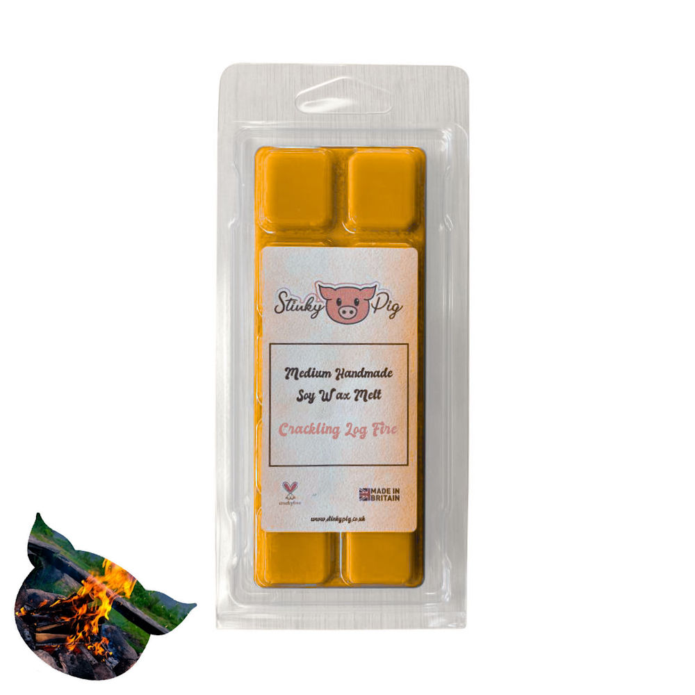 Crackling Log Fire Wax Melt - 50g Snap Bar Strong Home Fragrance Cosy Scent - 1