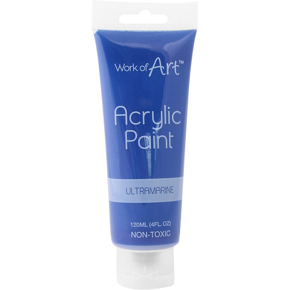 Blue Acrylic Paint 120ml - 12 Bottles Bulk Buy Painting Canvas Wood Ceramic - 1