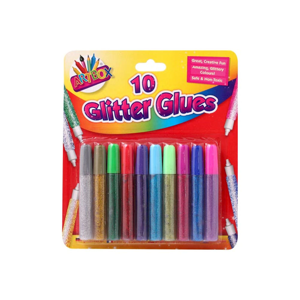 Glitter Glue Pens - Squeeze Bottles Craft Design Kids Colours Shiny ...