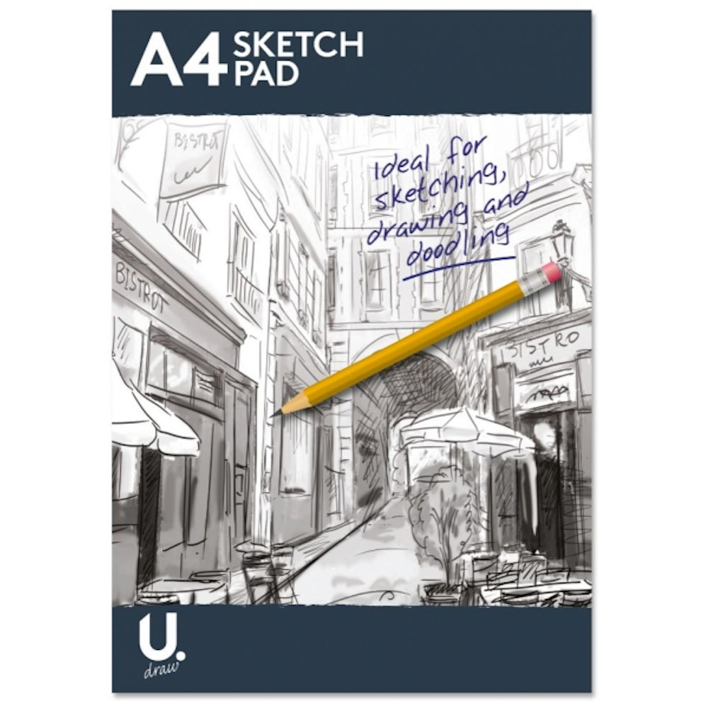 A4 Sketch Pad - White Paper Artist Craft Doodling Sketching Drawing Book UK - 1