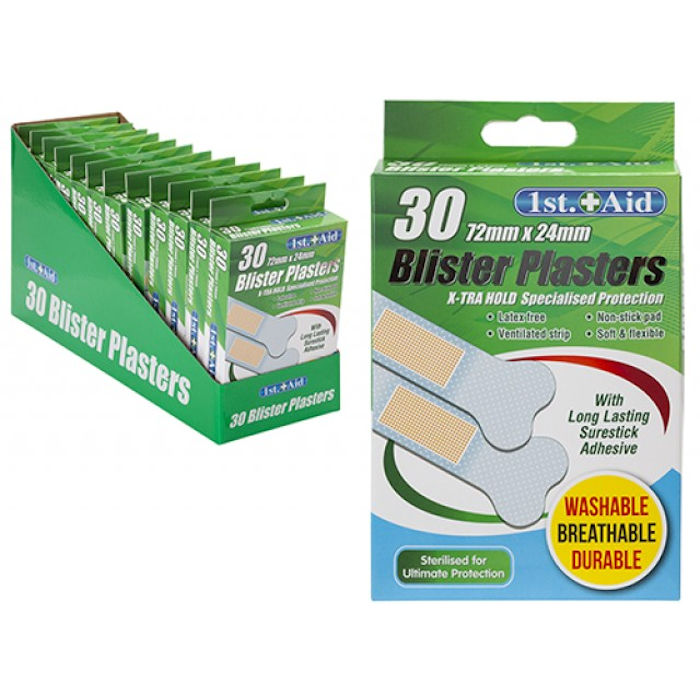 Blister Plasters 30 Pack - Flexible Extra Sticky Rubbing Foot Relief Protection  - 1