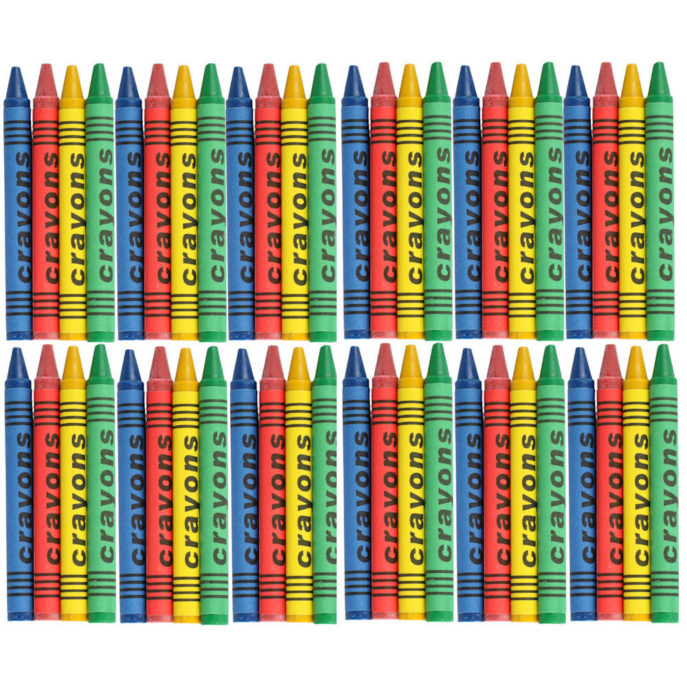 20 Packs of 4 Mini Colouring Wax Crayons Party Bag Fillers Favours