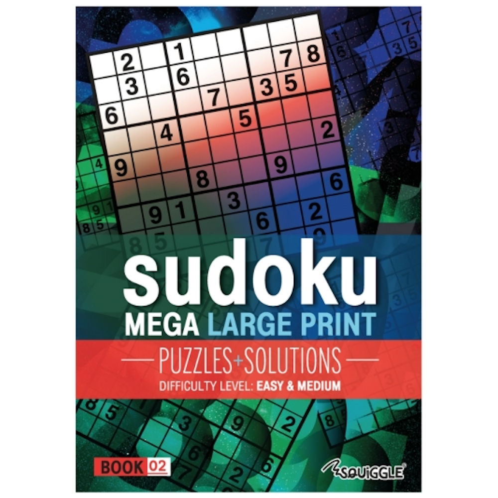 Mega Large Print Modern Sudoku Book - Easy & Medium Activity Puzzle Single Book - 1