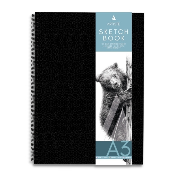 A3 Portrait Hardback Sketchbook | Artist Drawing Book | Art Supplies - 1