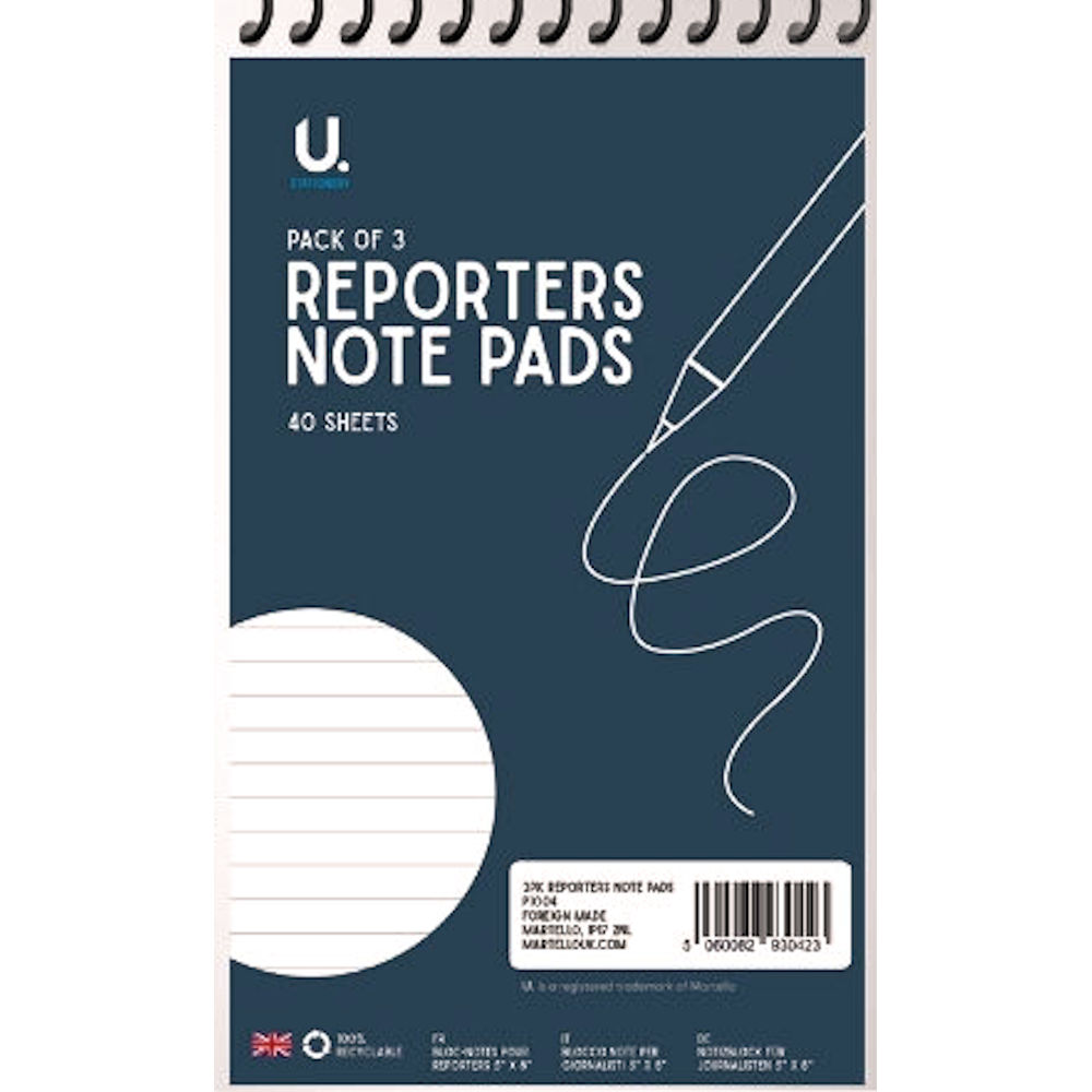 Reporters Notebooks - 3 Pack Notepad Lined Paper Writing Business School Office - 1