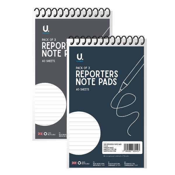 Reporters Notebooks - 3 Pack Notepad Lined Paper Writing Business School Office - 1