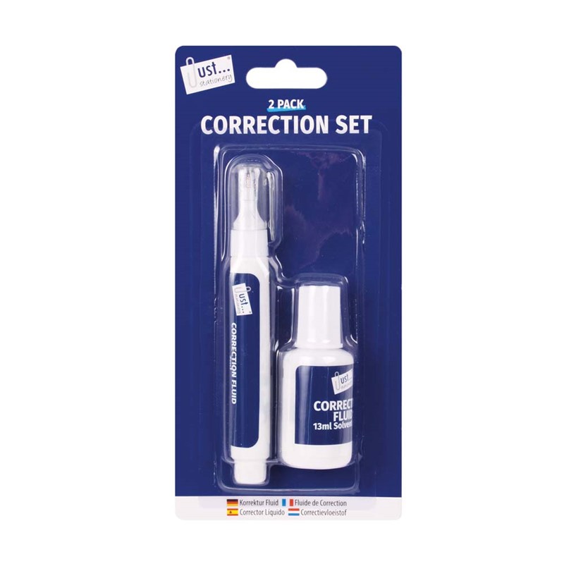 2 Piece Correction Set - Stationery Rub Out Corrector Exams College Test School - 1