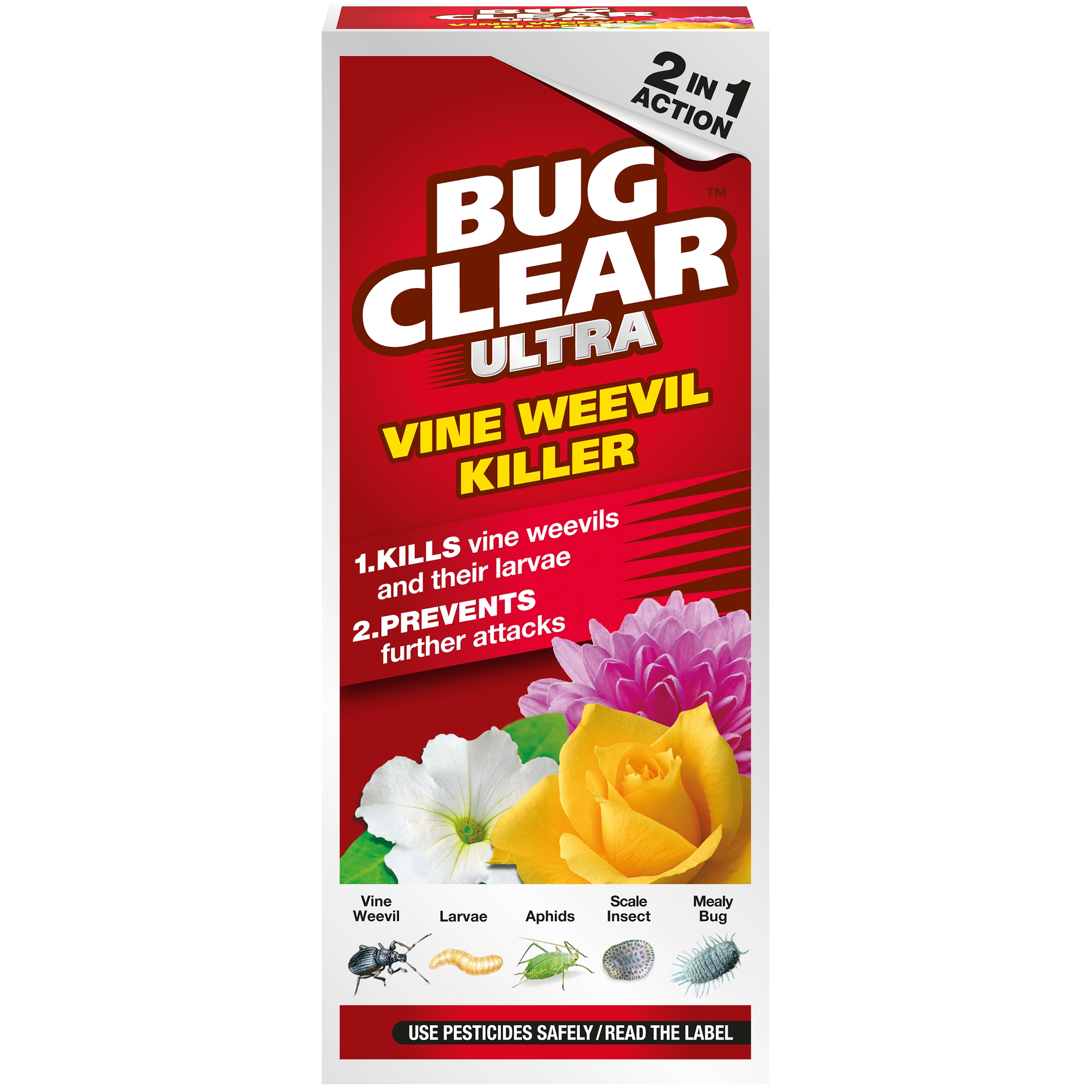 Bug Clear Ultra Vine Weevil Killer 2 in 1 Action 480ml Pest Control Concentrate