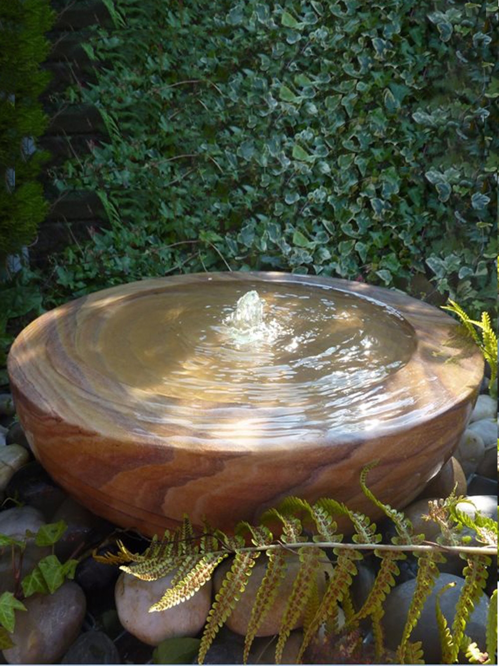 Large Rainbow Sandstone Babbling Bowl Water Feature | eBay