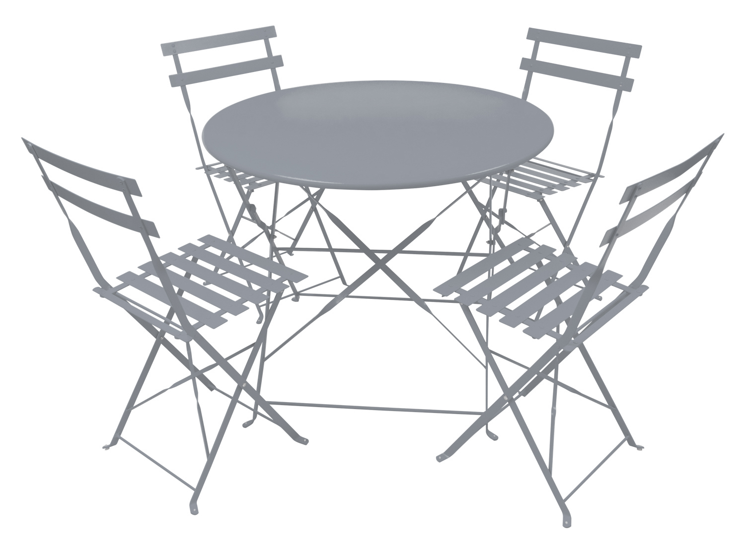 Woodside Folding Outdoor Bistro Metal Dining Set, Foldable Garden Table ...