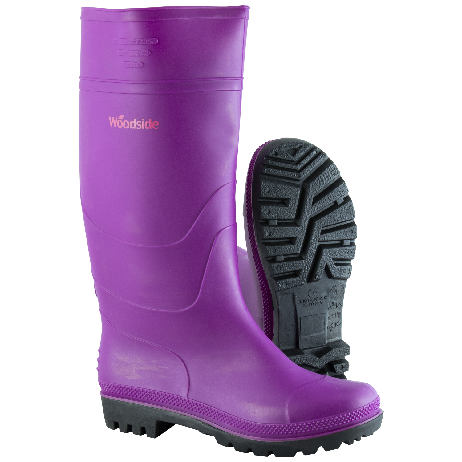 Woodside Purple Waterproof Wellington 