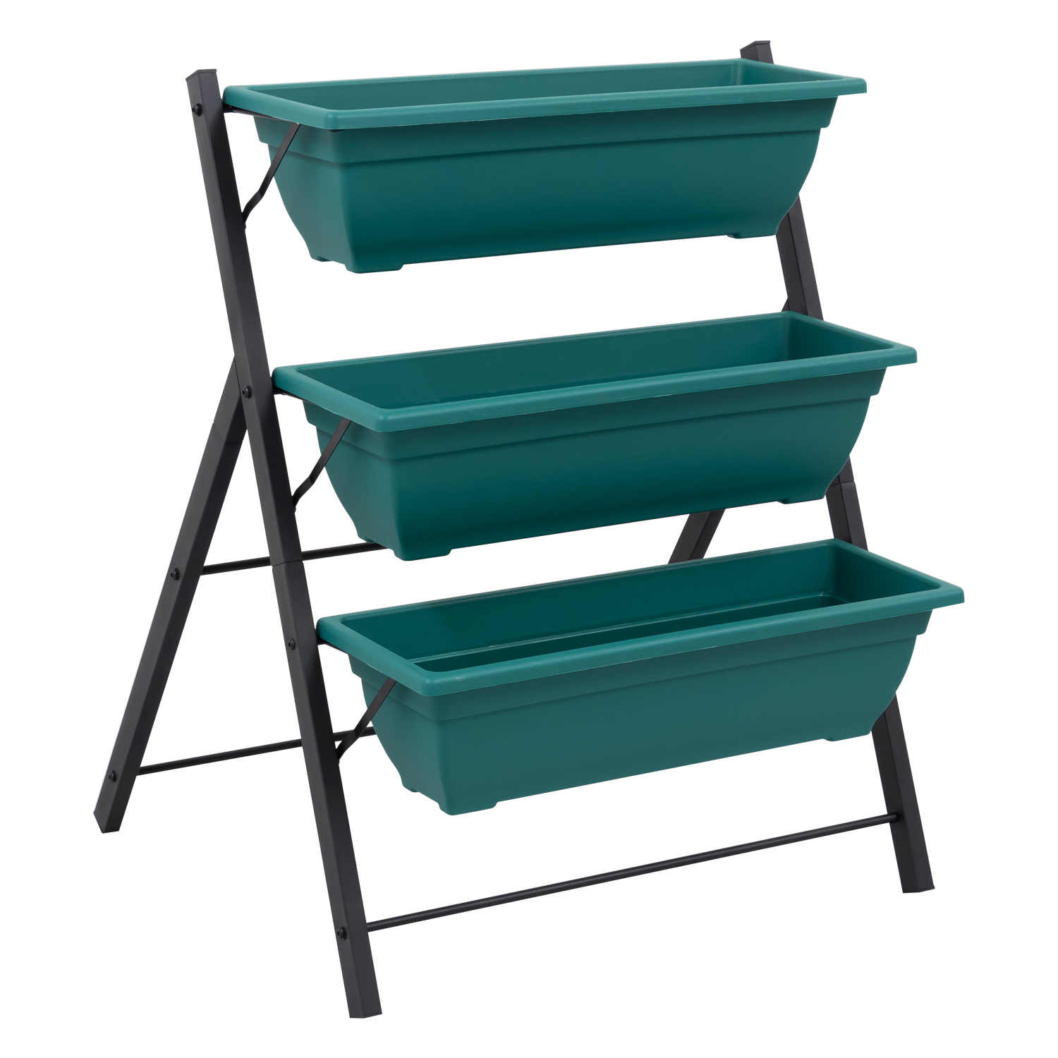 Woodside Drayton 3/5 Tier Metal Garden Planter Stand, Plant Herb ...