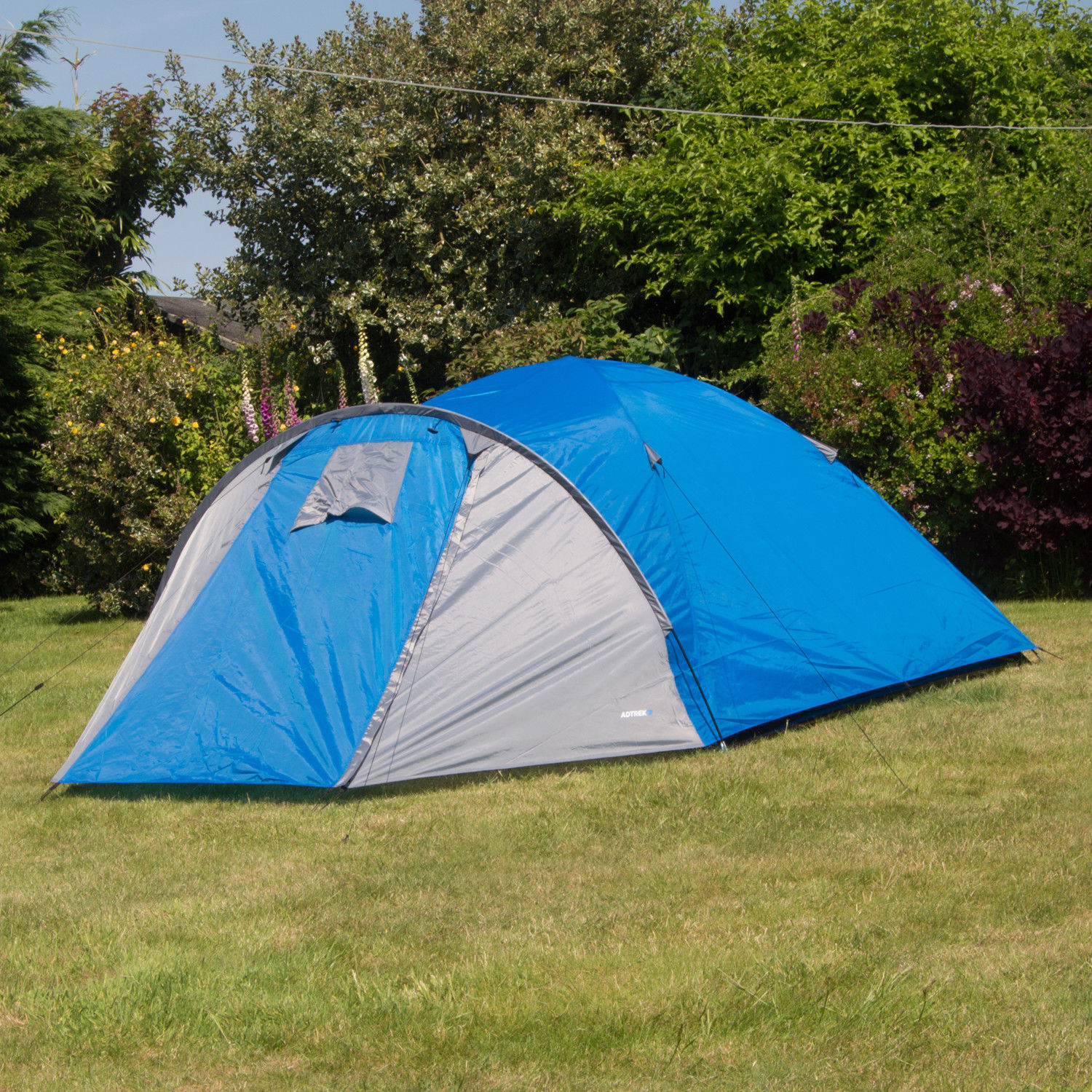 adtrek double skin dome 4 man berth camping festival family tent