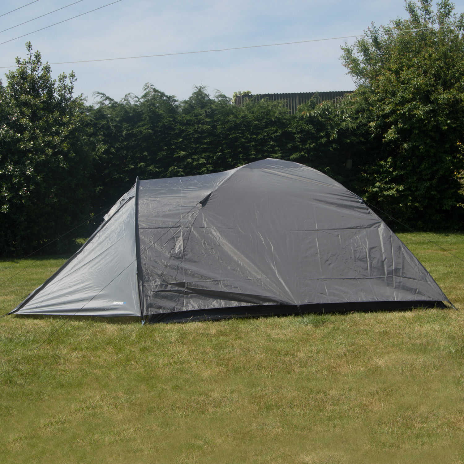 adtrek double skin dome 4 man berth camping festival family tent