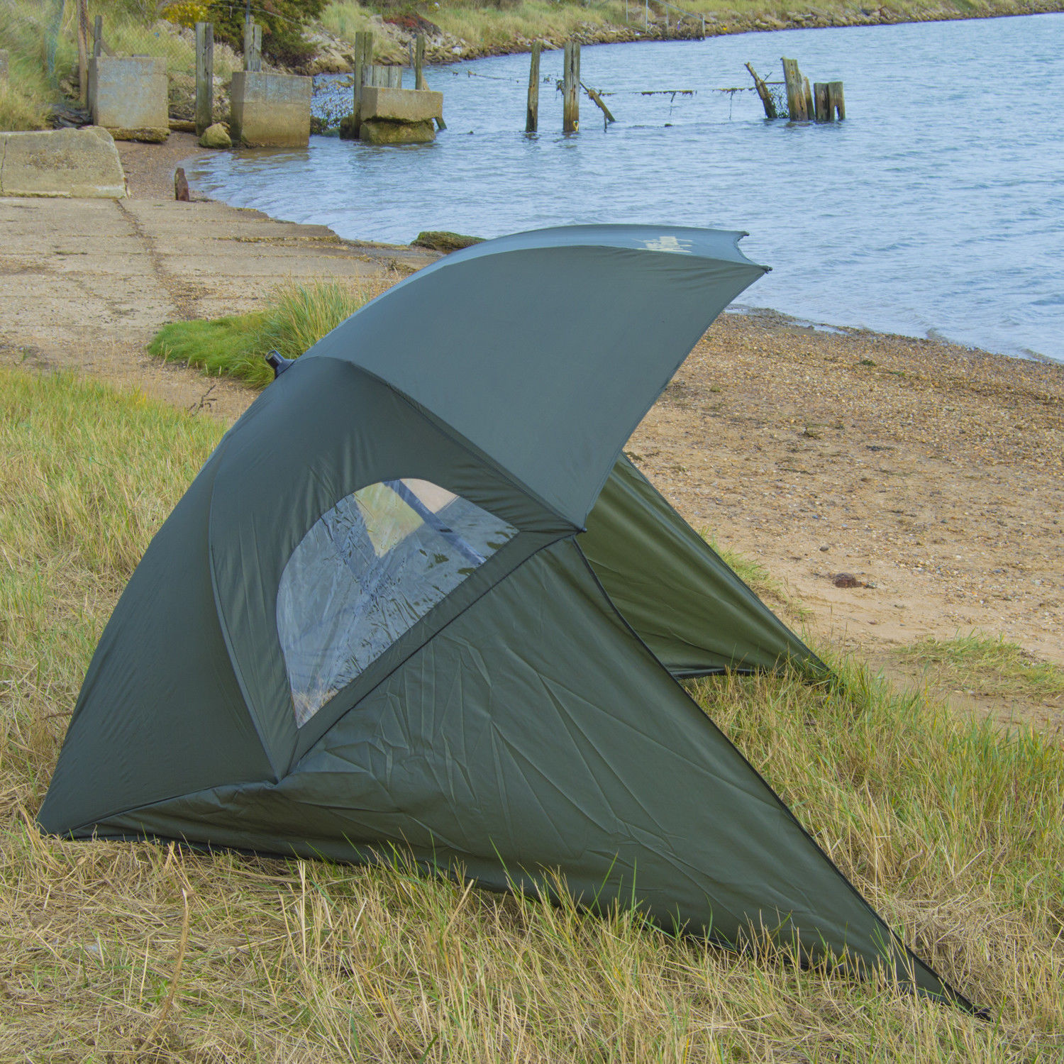 Carp/Sea Fishing Umbrella Shelter with Top Tilt Tent/Brolly/Bivvy eBay