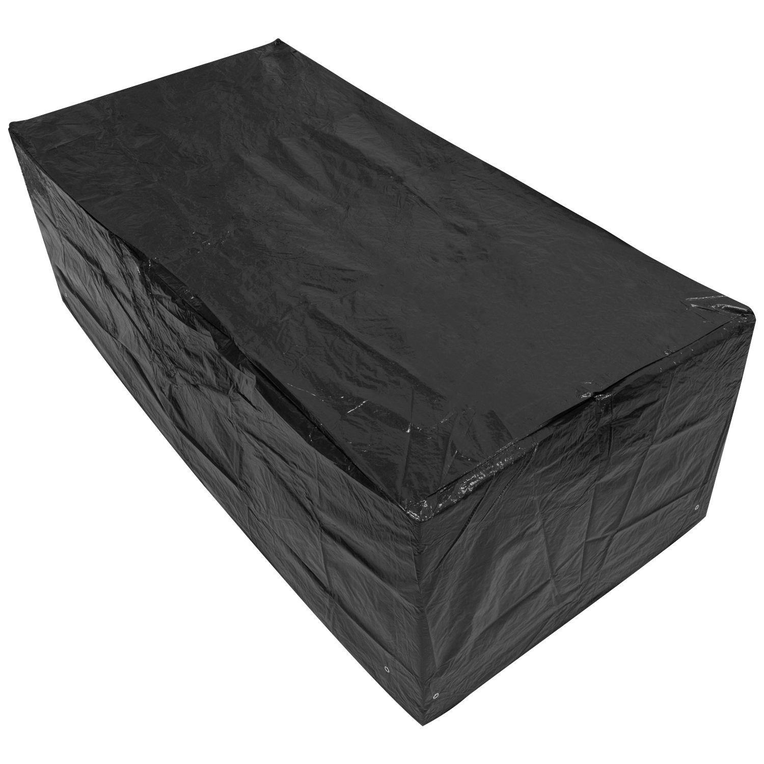 Woodside Black Large Rectangle Outdoor Garden Table Cover 1.52m x 1.04m