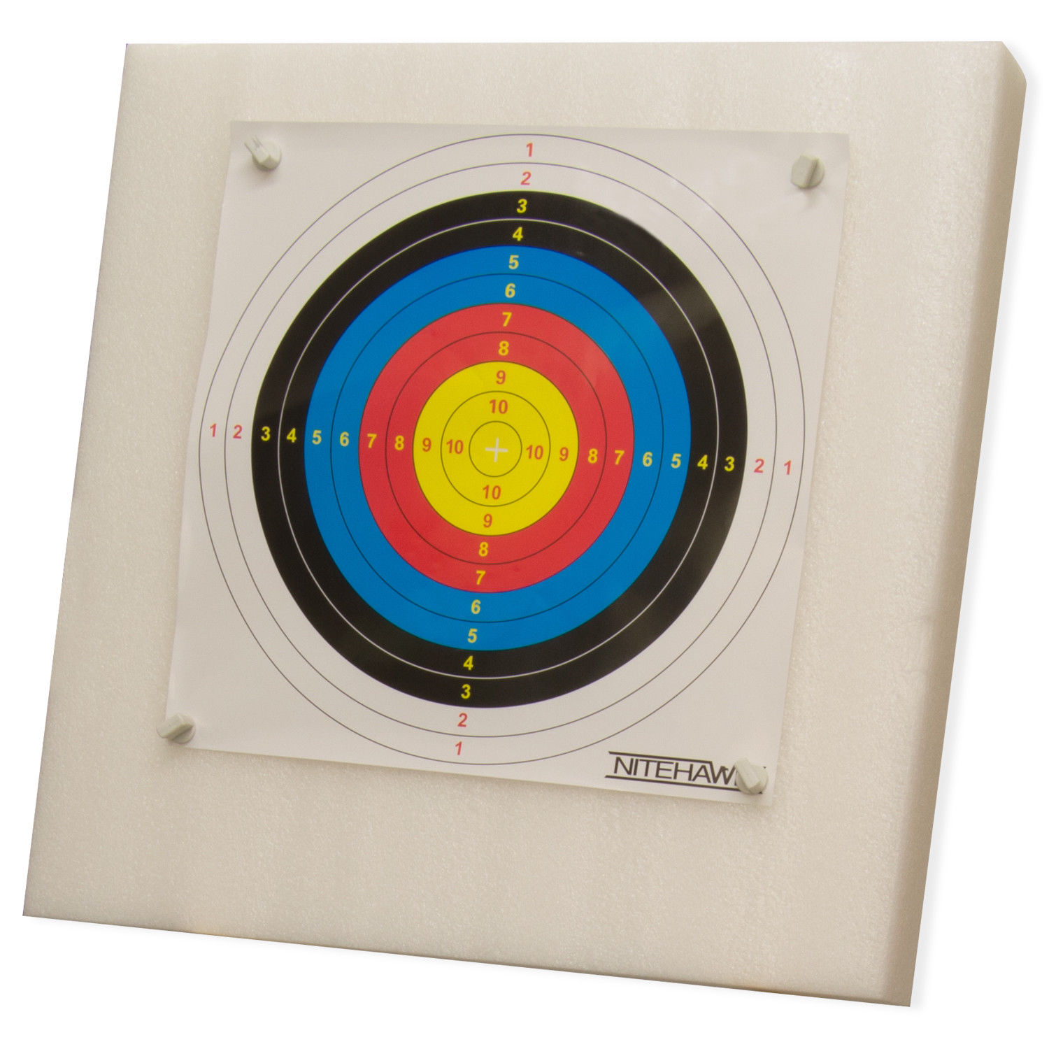 Nitehawk 60x60cm Archery Self Healing Foam Target Board + 20 Paper