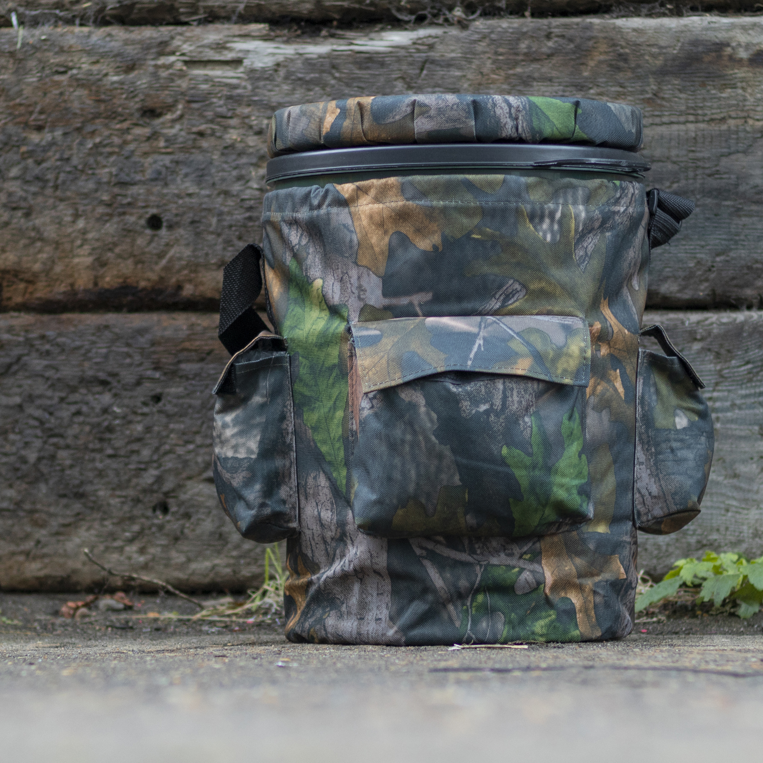 Nitehawk Spinning/Swivel Hunting Shooting Camo Bucket Seat With Storage Pockets eBay
