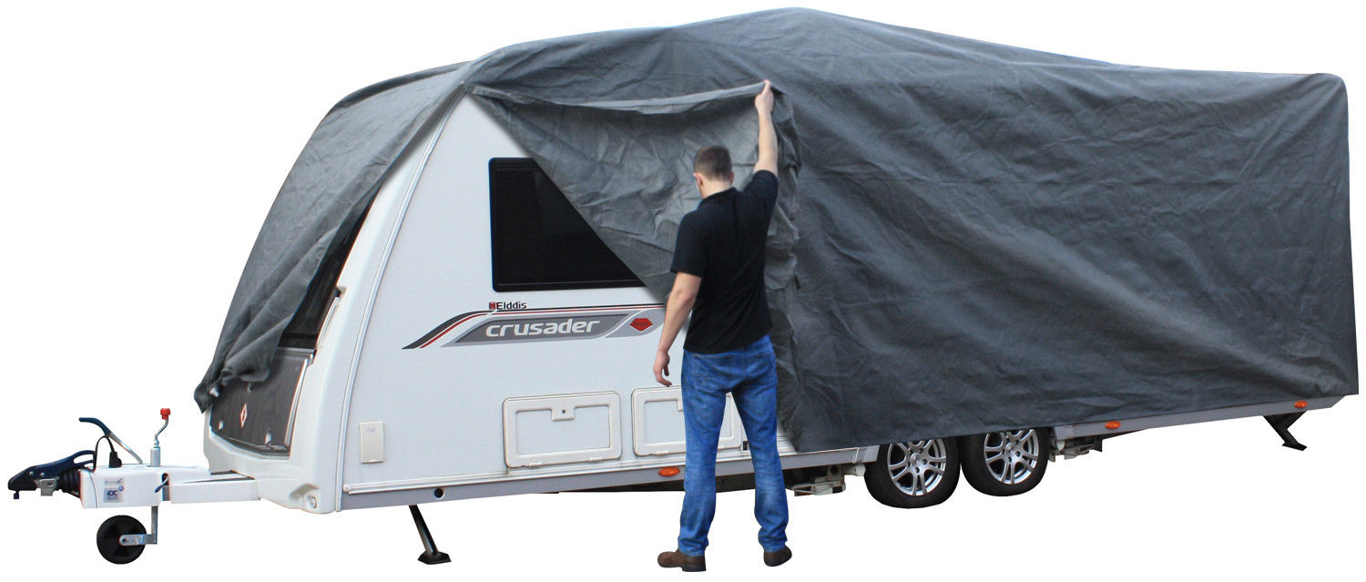 Caravan Cover Grey 2325FT Heavy Duty Deluxe Breathable Waterproof by