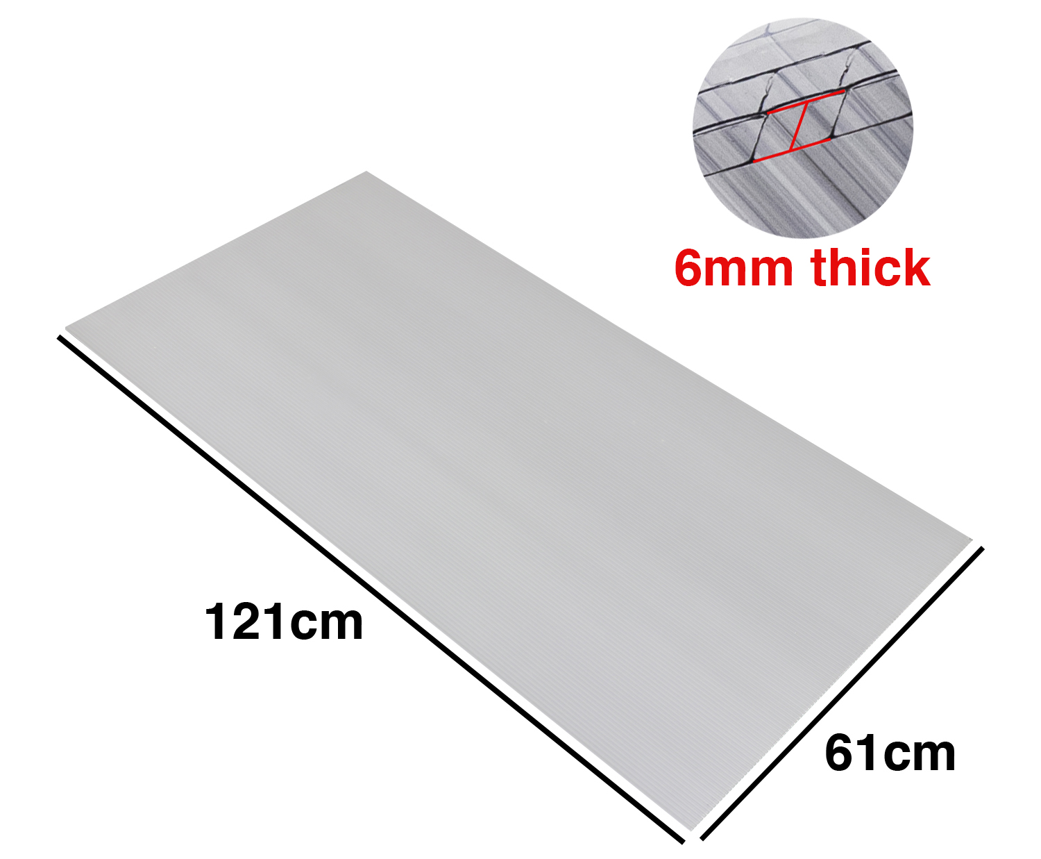 Woodside Polycarbonate Greenhouse/Cold Frame Sheets 4mm ...