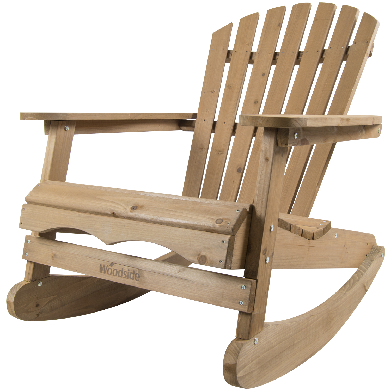 details about woodside rocking adirondack chair outdoor wooden garden patio  furniture