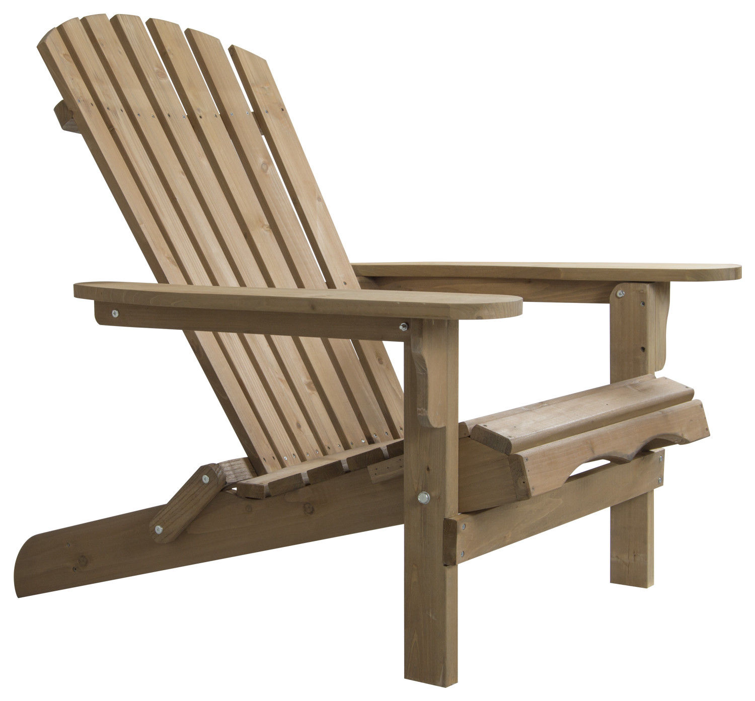 Woodside Adirondack Outdoor Garden Patio Chair, Comfortable Wooden